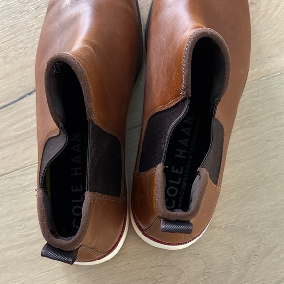 Cole Haan Brown slip on leather Boots 13W - Picture 5 of 9